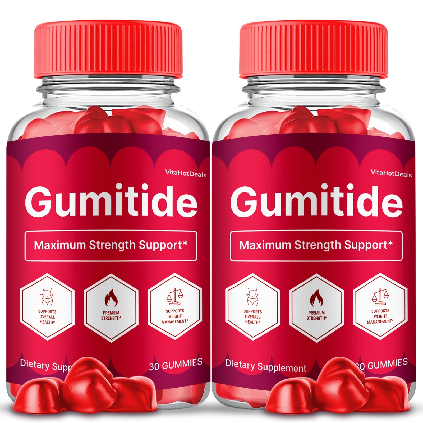 Gumitide ACV Gummies, Max Strength , Gumitide All natural Supplement (2 pack)