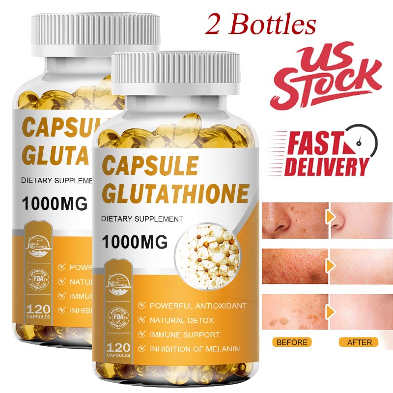 L-Glutathione 1000mg Capsules – Antioxidant, Liver, Immune & Cell Health Support