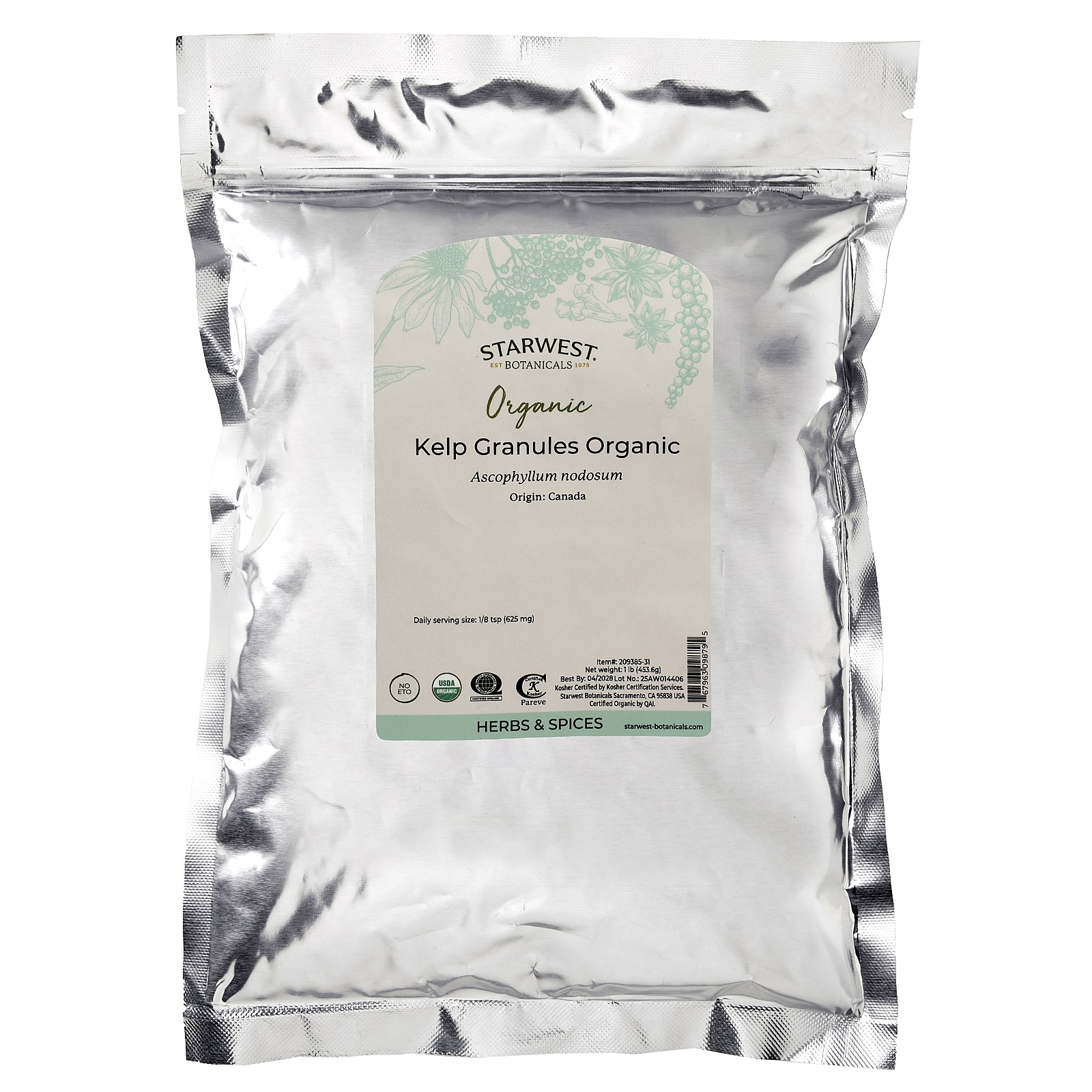 Organic Kelp Granules, 1 lb (453.6 g)