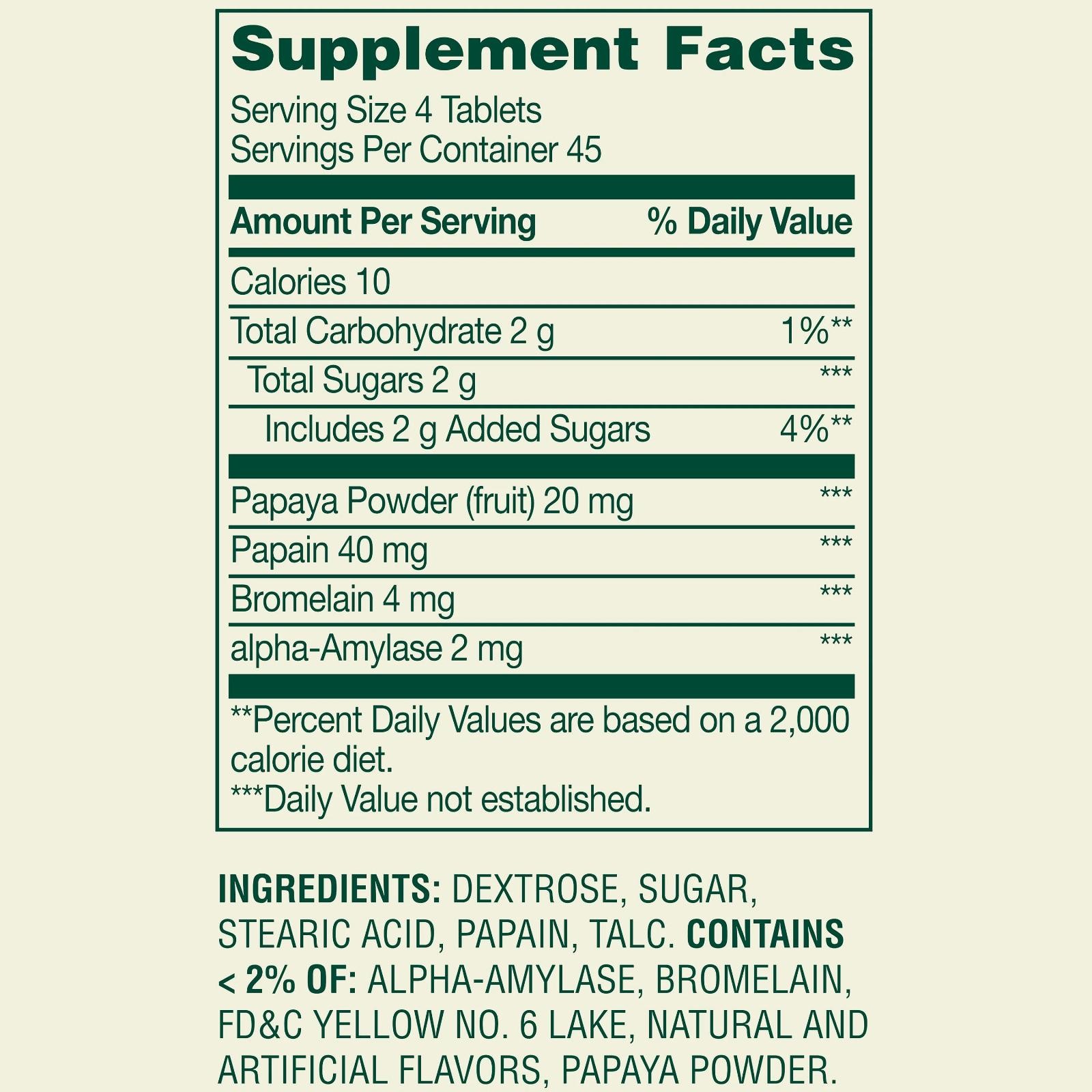 Papaya Enzyme Complex Tropical Flavor Digestion Nutrient Absorption, 180 Chews