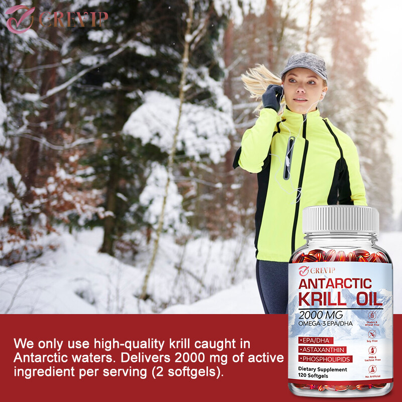 120pcs Antarctic Krill Oil -Omega 3 EPA, DHA, Astaxanthin- Joints & Heart Health