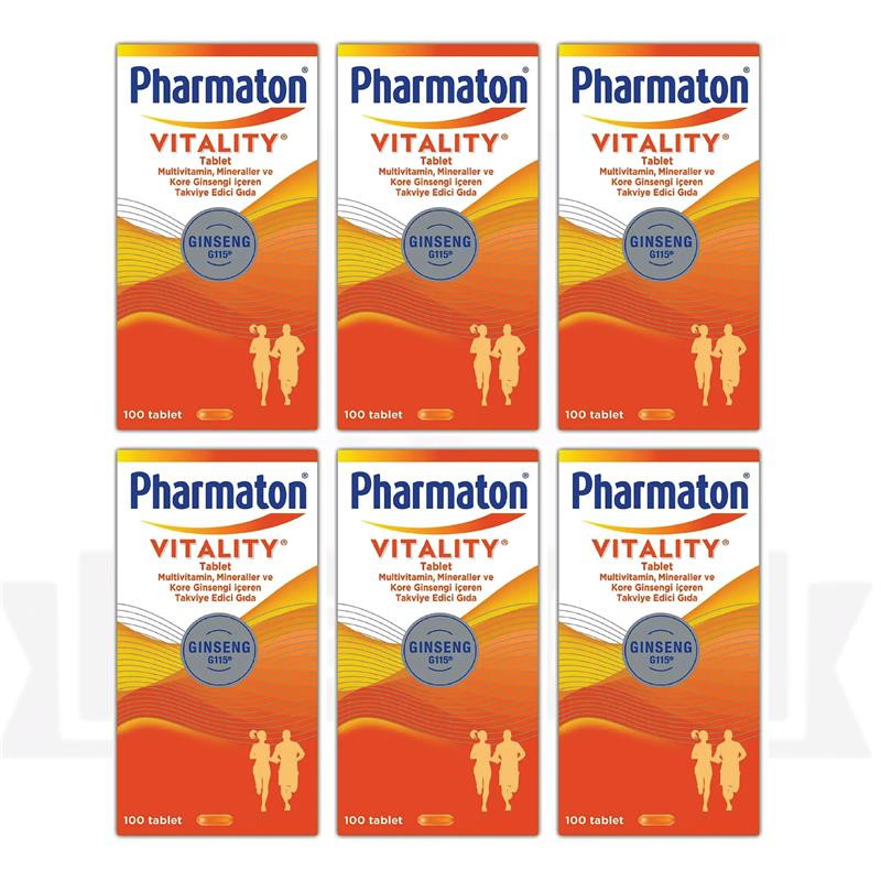 6 x Pharmaton Vitality Multivitamins & Minerals 100 Tablets – 6 PACK
