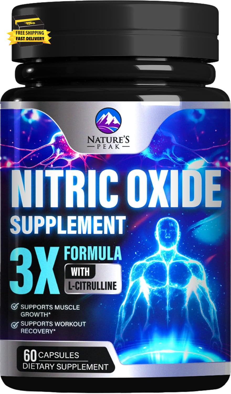 Nitric Oxide Booster 3000Mg – Extra Strength L Arginine & Citrulline Supplement