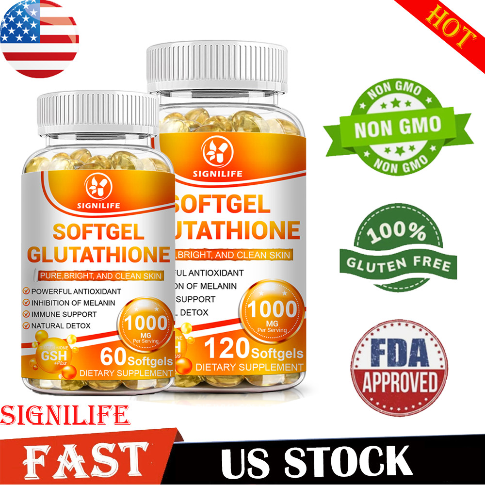 120 Pills Whitening Capsules 1000MG Natural Anti-Aging Skin Whitening Caps