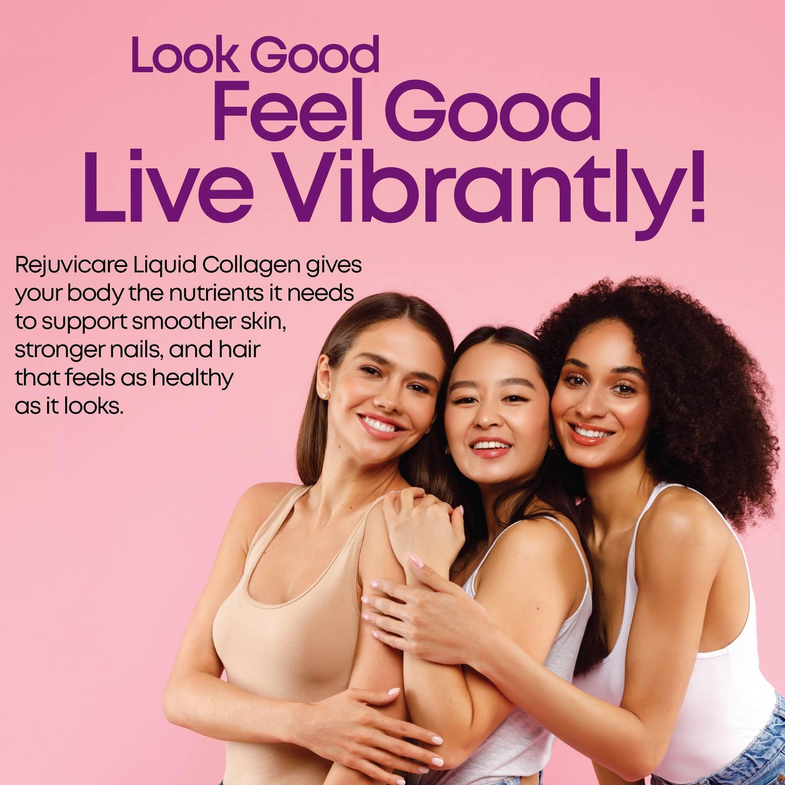 Rejuvicare Liquid Collagen Beauty Formula with Amino Acids, Protein and Biotin,