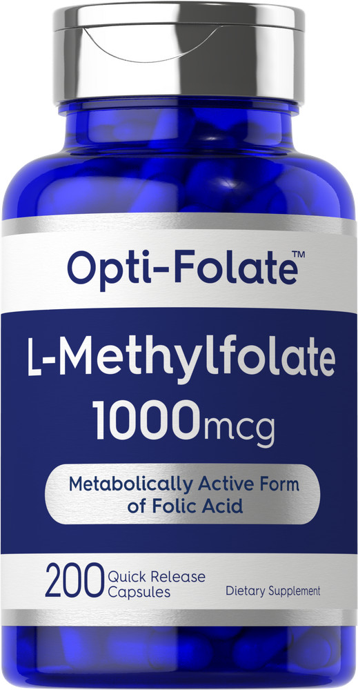 L Methylfolate 1000mcg | 200 Capsules | Value Size | by Opti-Folate