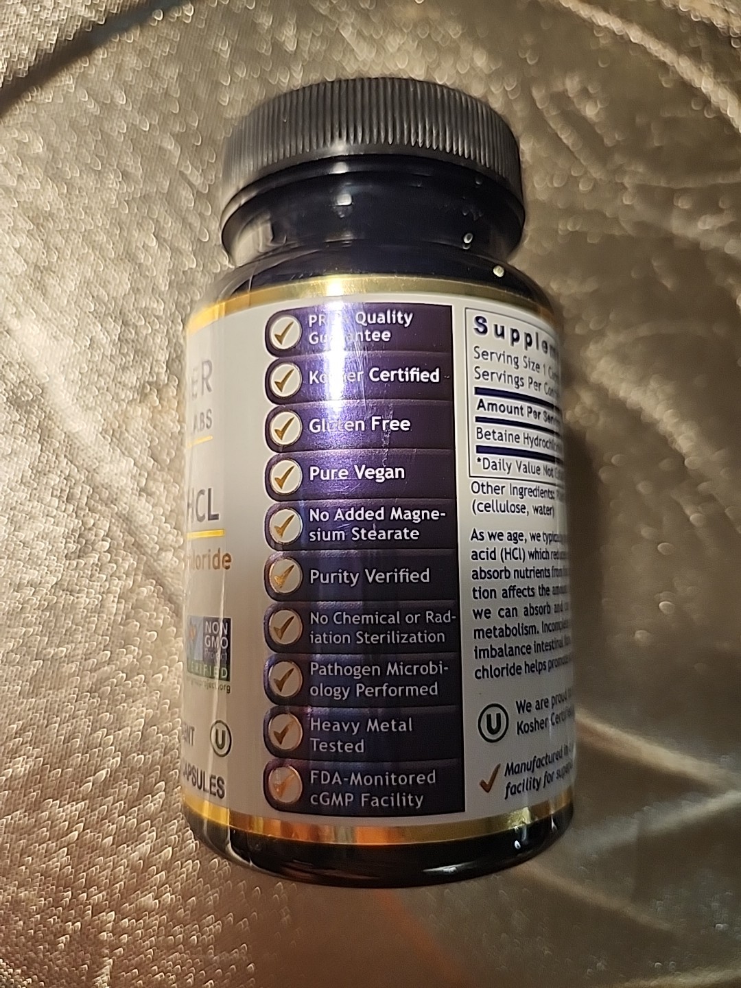 Premier Research Labs Premier HCL – Betaine HCL, Betaine Hydrochloride EXP 10/27
