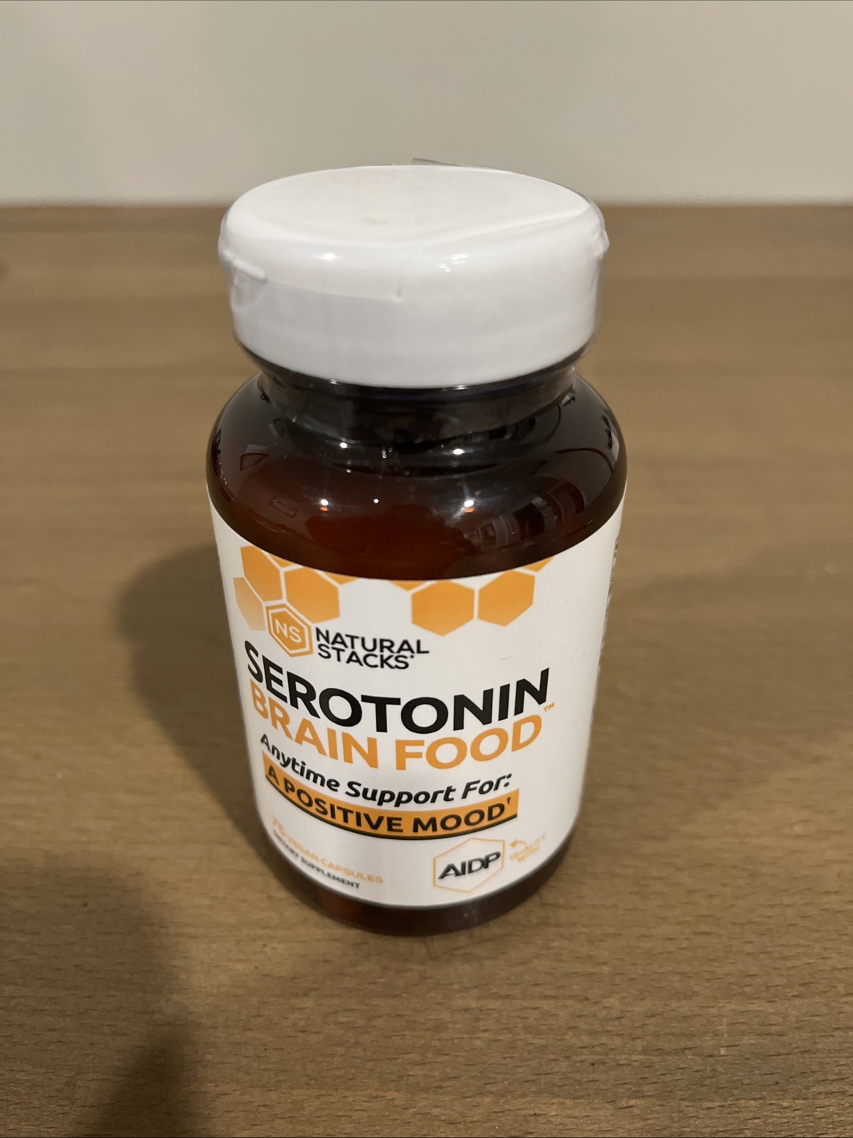 Natural Stacks Serotonin Brain Food, 75 Capsules, EXP 8/2026, NEW SEALED!