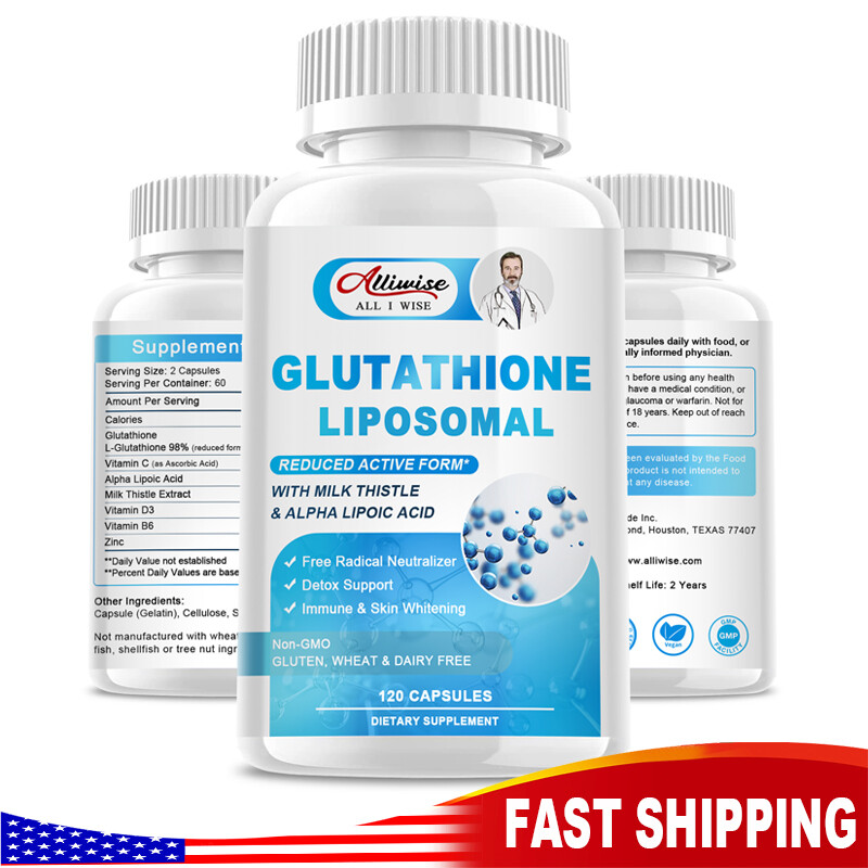 L-Glutathione Capsules 1000mg Natural Anti Aging Supplement Skin Whitening Pills