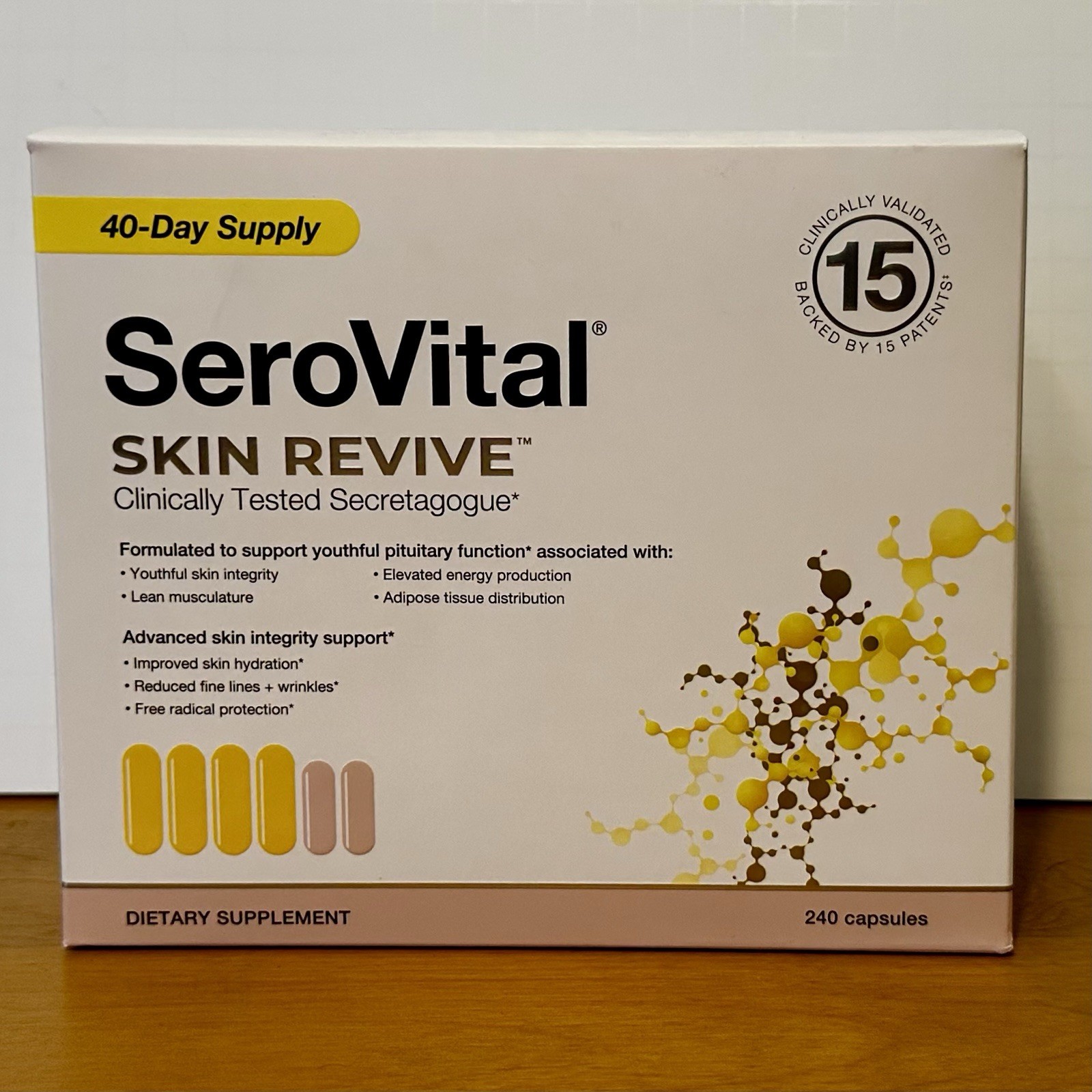 SeroVital Skin Revive, 240-count 40 Day Supply Reduces Fine Lines and Wrinkles