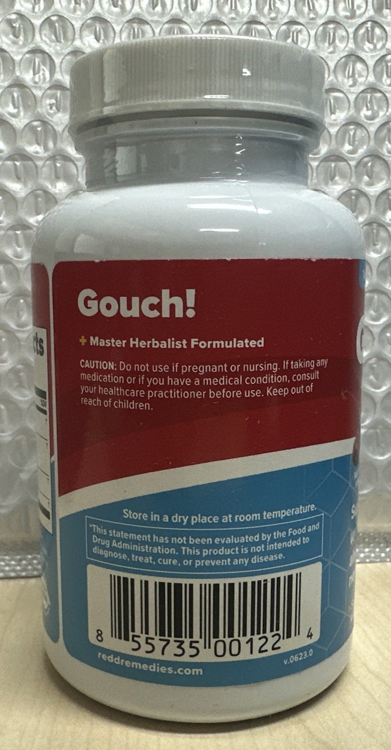 Redd Remedies, Gouch!, Support for Healthy Joints and Uric Acid Levels, 120 Caps