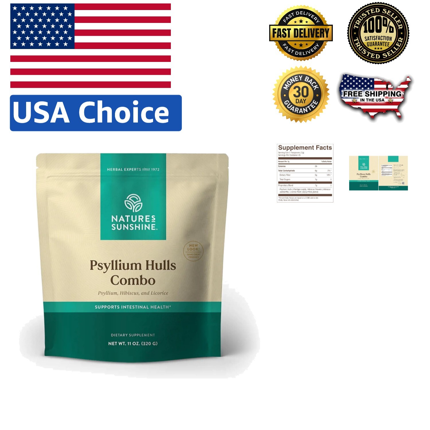 Organic Psyllium Hulls 11 Oz – Digestive Aid & Cholesterol Support for All Ages