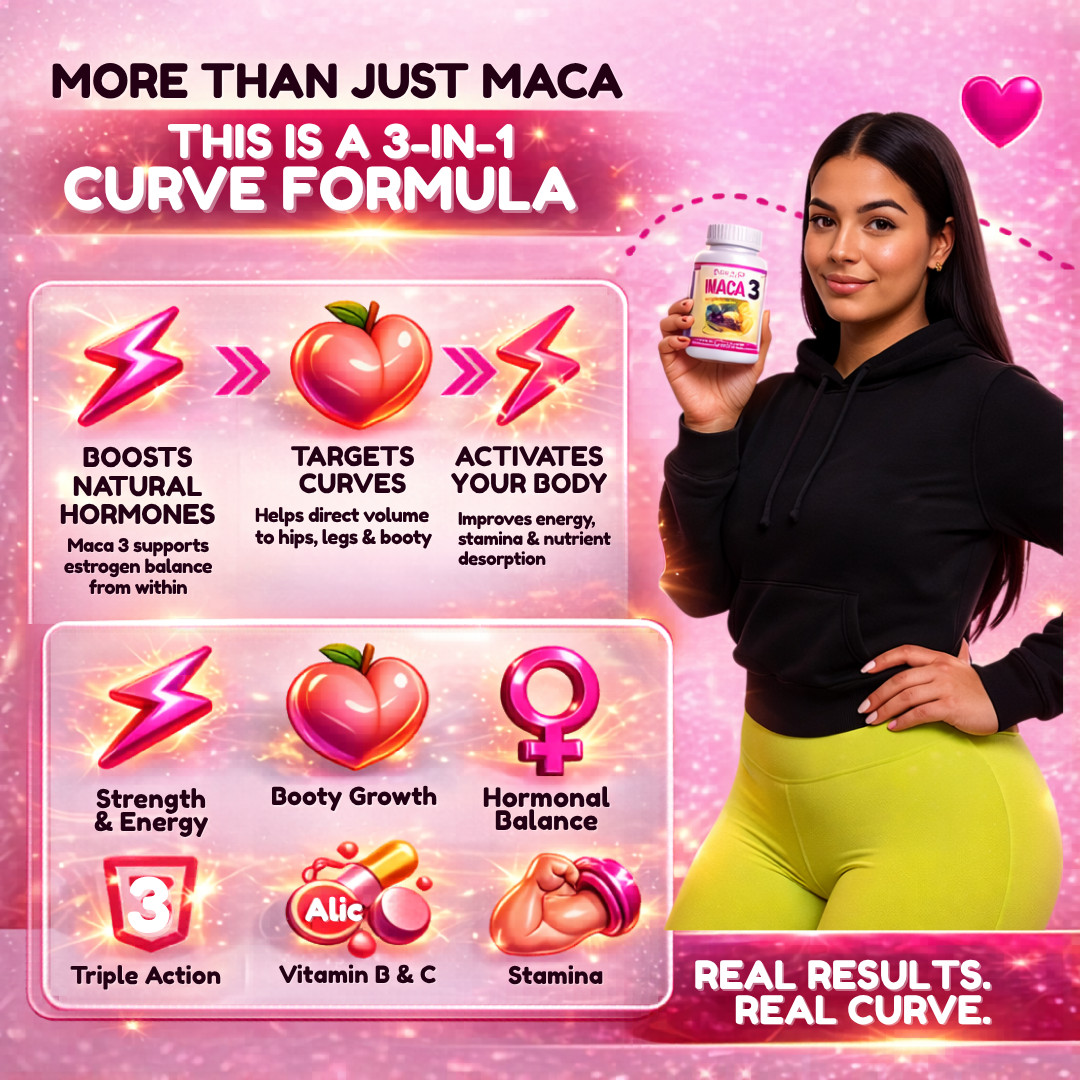 MACA ROOT PILLS FOR WOMEN PROMOTES BIGGER BUTT, THIGS & HIPS – 31 Days Supply