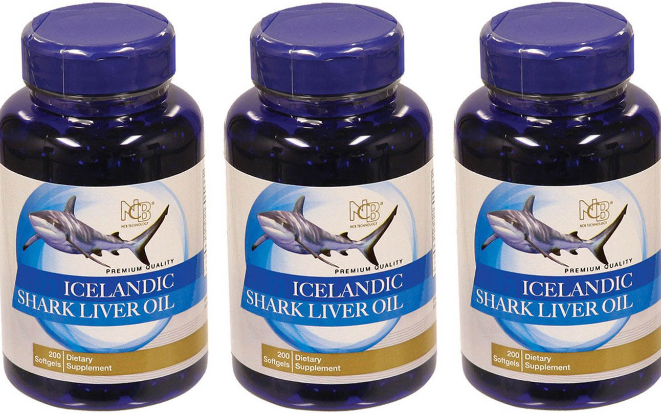 3x Icelandic Shark Liver Oil, 500mg 3×200= 600 softgels Best Deal Free Shipping