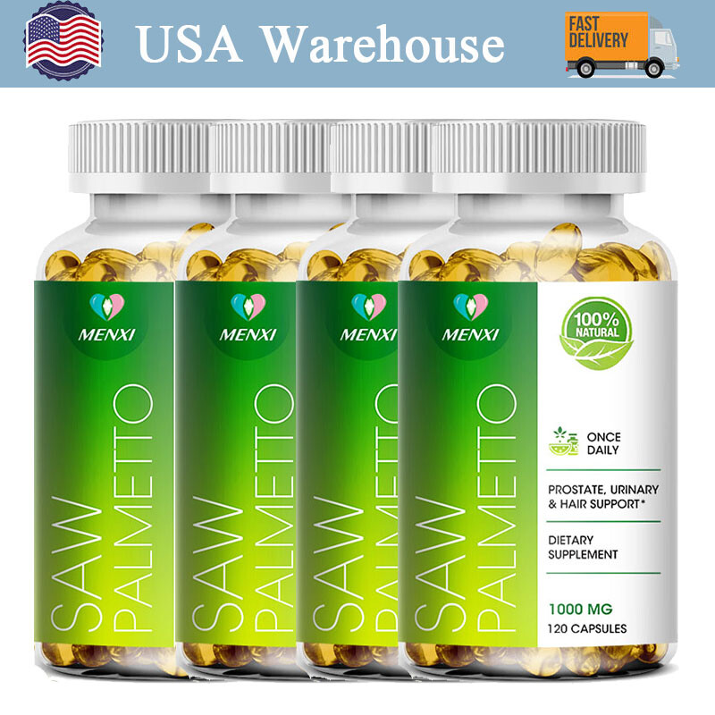 1/2/4Pack SAW PALMETTO Capsule 1000mg Prostate & Urinary Tract Health Supplement