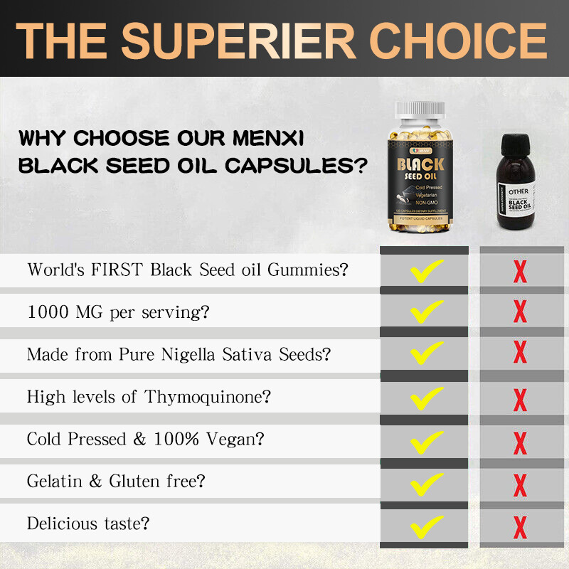 1000mg Black Seed Oil,Premium Cold Pressed,Non-GMO,Vegan,Premium Black Seed 240p