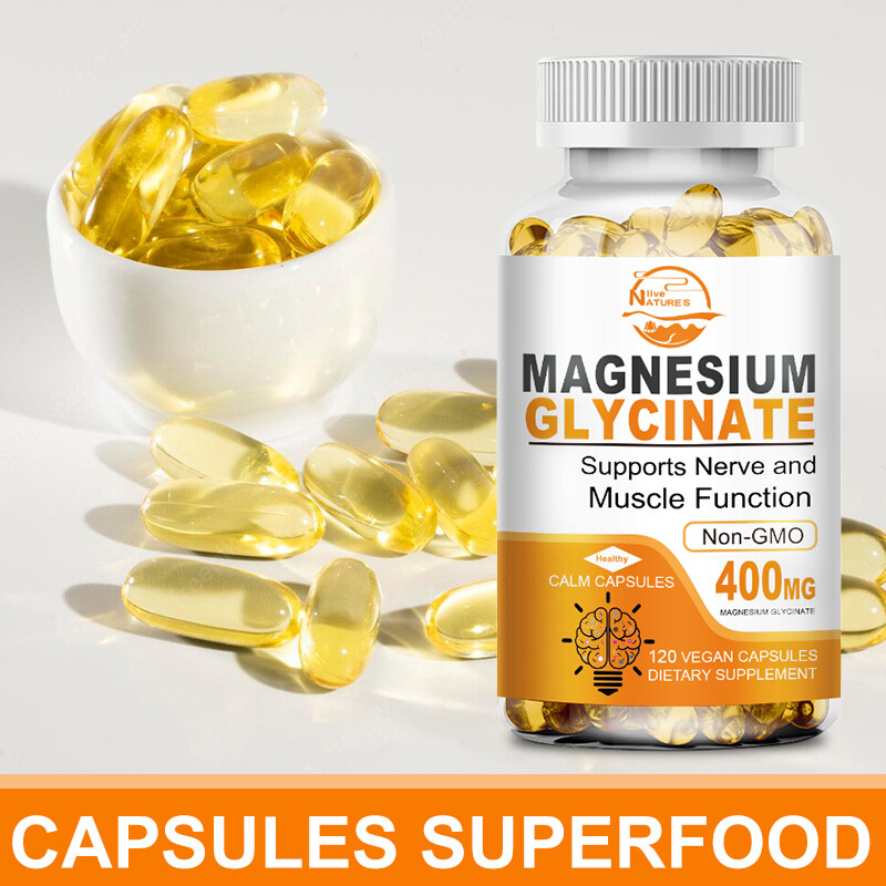 Nature’s Live High Absorption Magnesium Glycinate 400 mg, 120 Capules Non-GMO