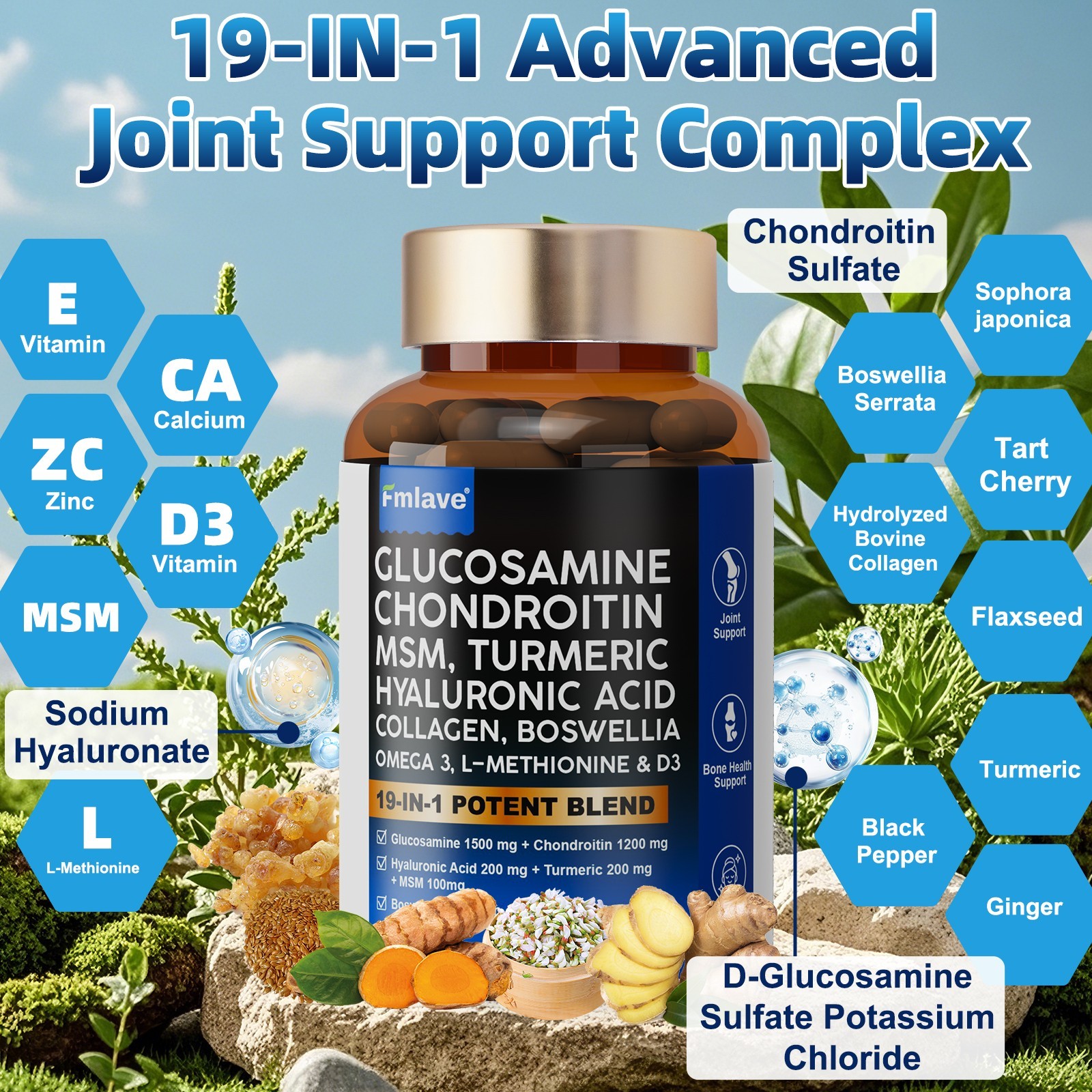 2 Pack Joint Care capsules, 240 Ct Premium Pain Relief Joint Support Glucosamine
