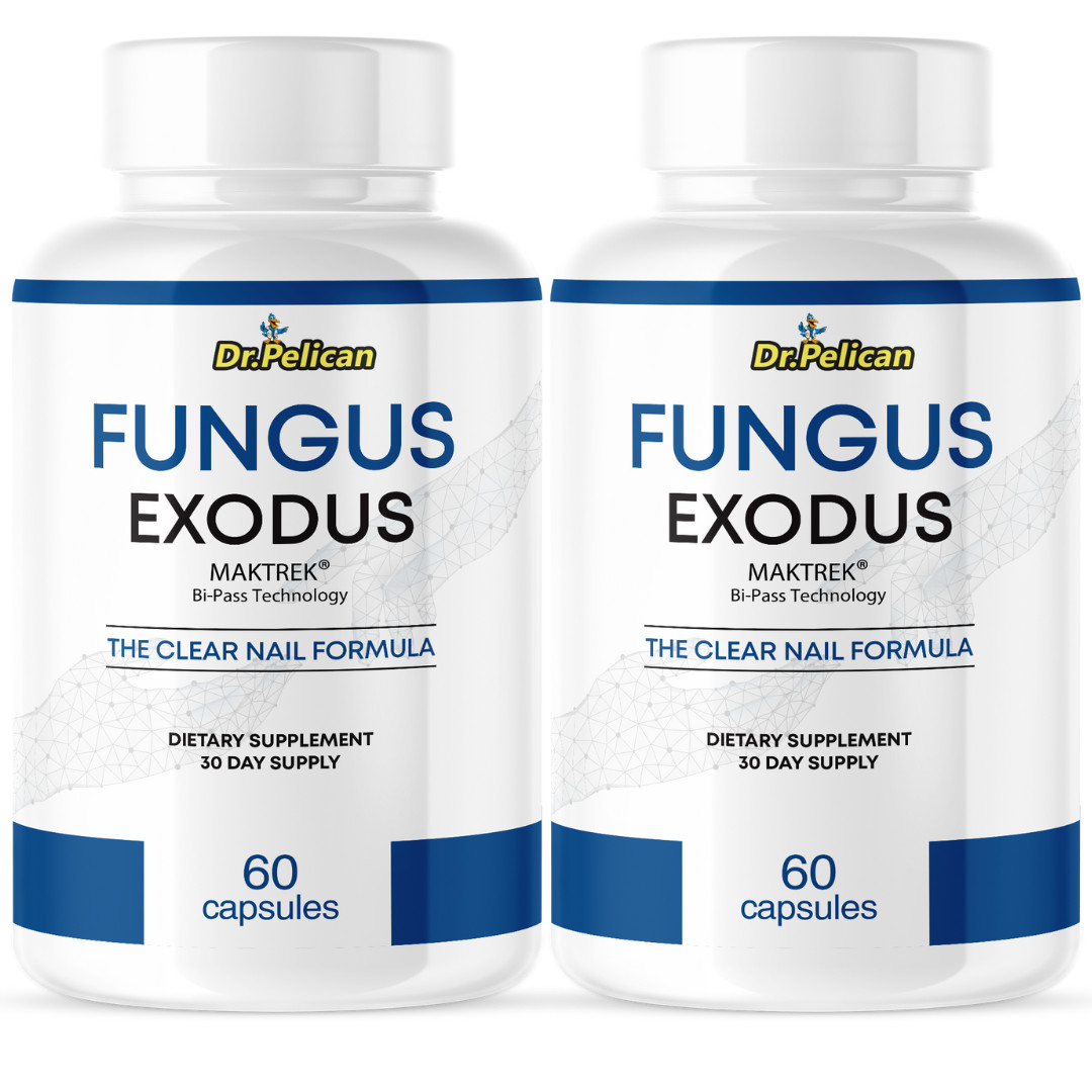 Fungus Exodus- Skin & Nail Support- 2 Bottles- 120 Capsules