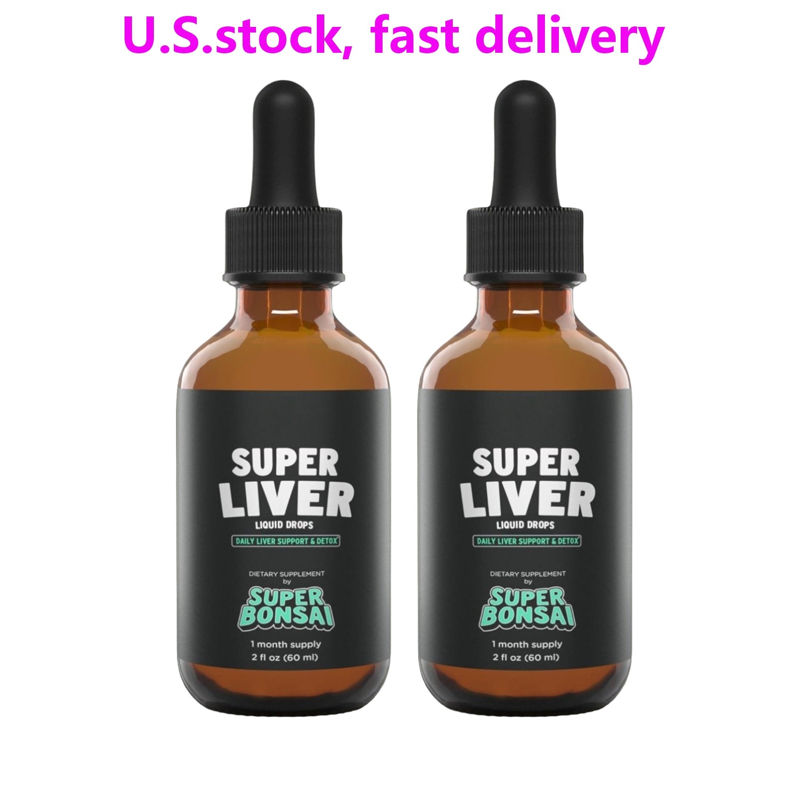 (2-Pack) Super Liver Liquid Drops – Daily Dietary Supplement – 2 fl oz (60 mL)