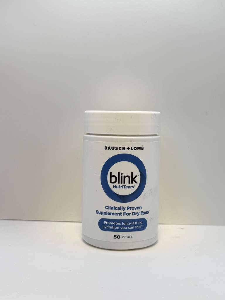 Blink NutriTears Supplement for Dry Eyes, Long Lasting Eye Relief, 50 Softgels