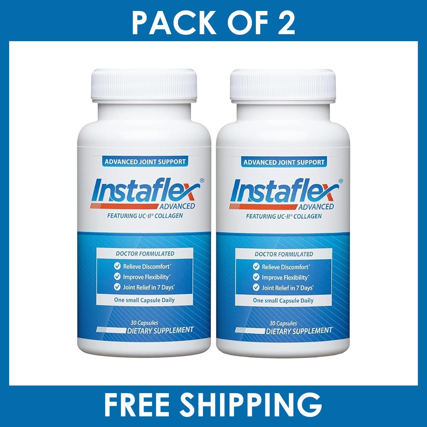 Pack of 2 – Instaflex Advanced Joint Support Doctor Formulated 60 Capsules