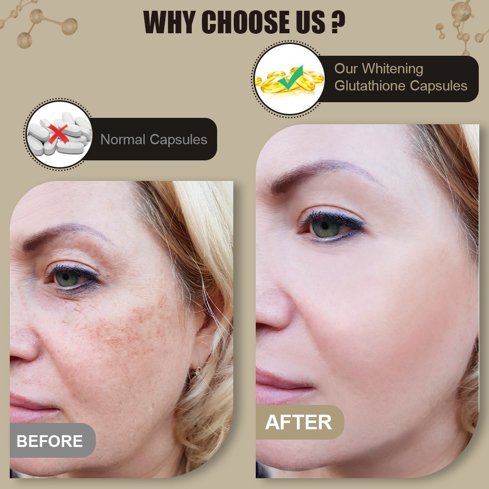 500mg L-Glutathione Capsules Natural Antioxidant Anti-Aging Skin Care 60 Pills