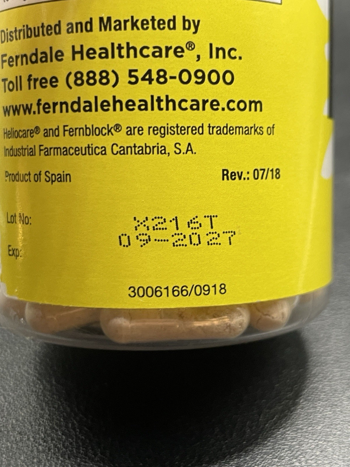 Heliocare Advanced Niacin B3 120 Capsules 240mg Fernblock Exp 9/2027 Supplement