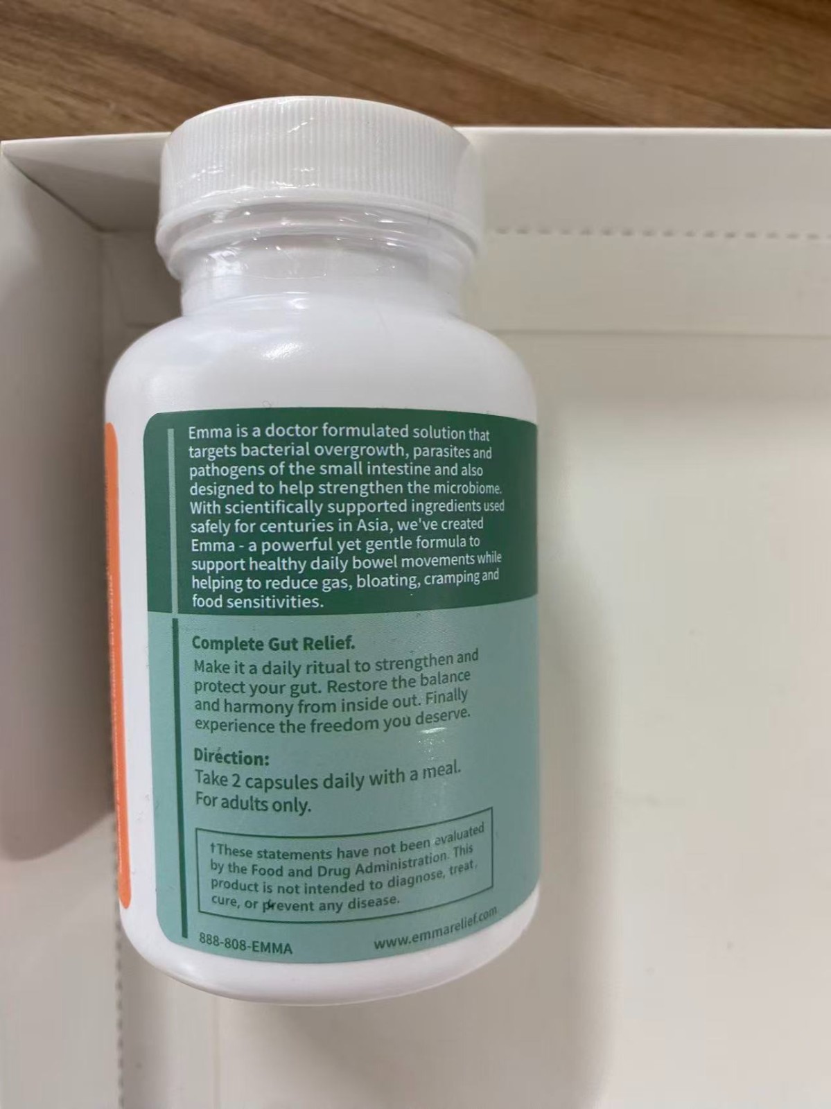 3 Pack Emma Gut Health supplemental 180 Capsules for Bloating Relief & Leaky Gut