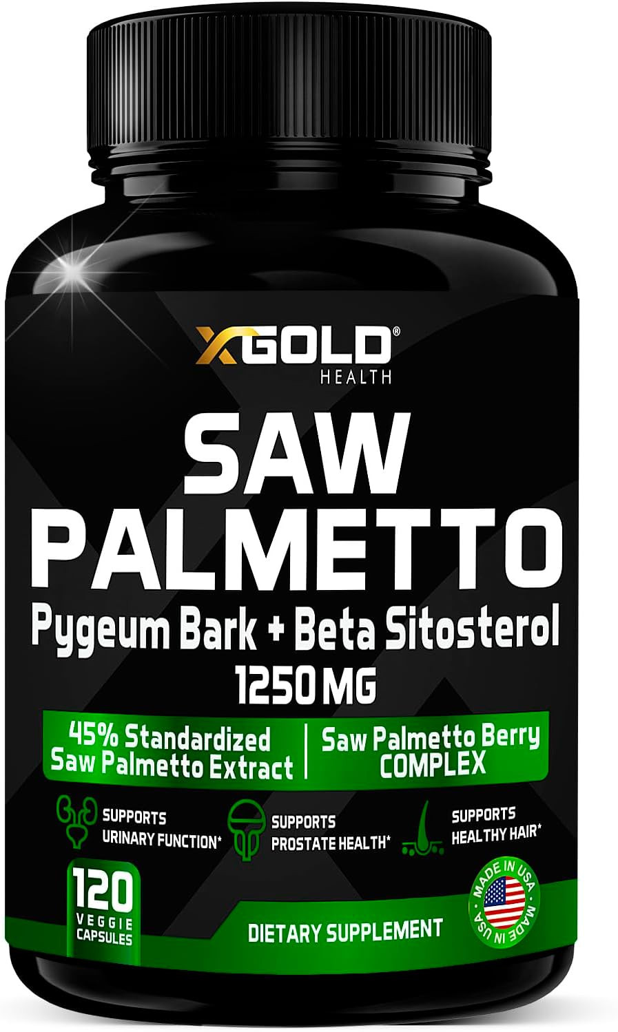 Saw Palmetto Prostate Supplement for Men | Pygeum Bark | Beta Sitosterol Supp…