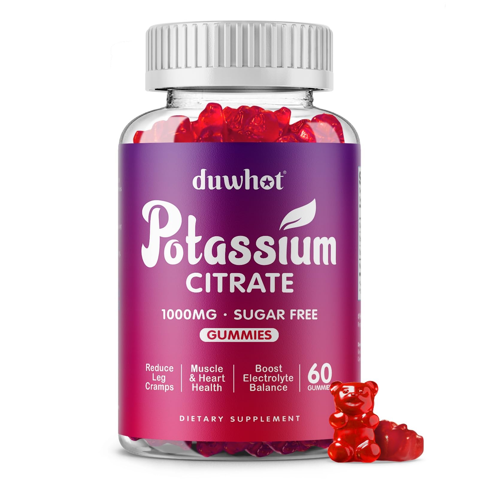 duwhot Potassium Citrate 1000mg Gummies, 1 Count (Pack of 60)
