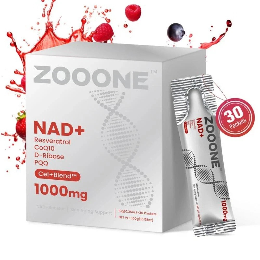 ZOOONE NR1000-NAD+Berry Flavor Drink blend for Skin Aging Support,Energy,and …