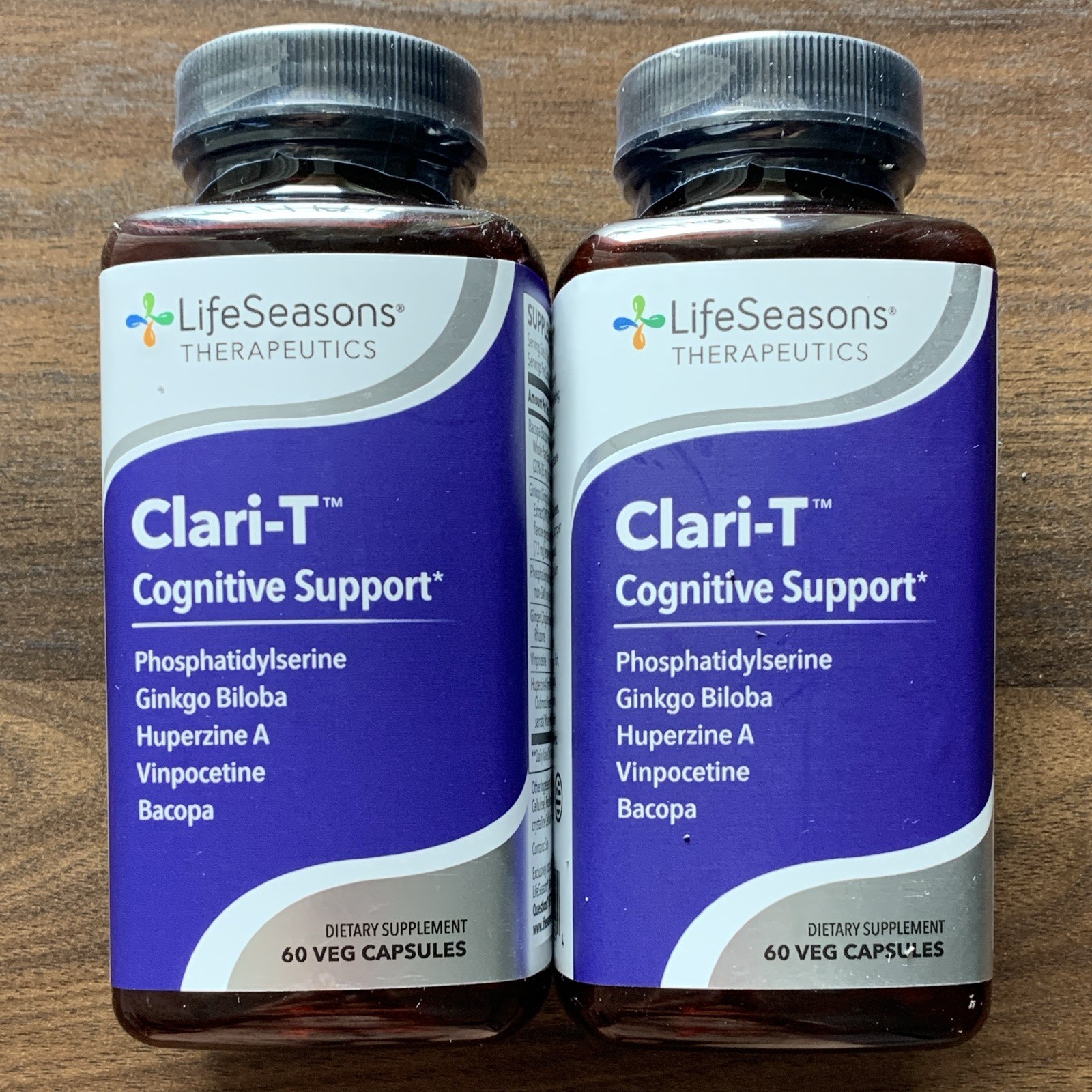 Life Seasons Clari-T Cognitive Support 60 Caps Ginkgo Exp 2028 (2)