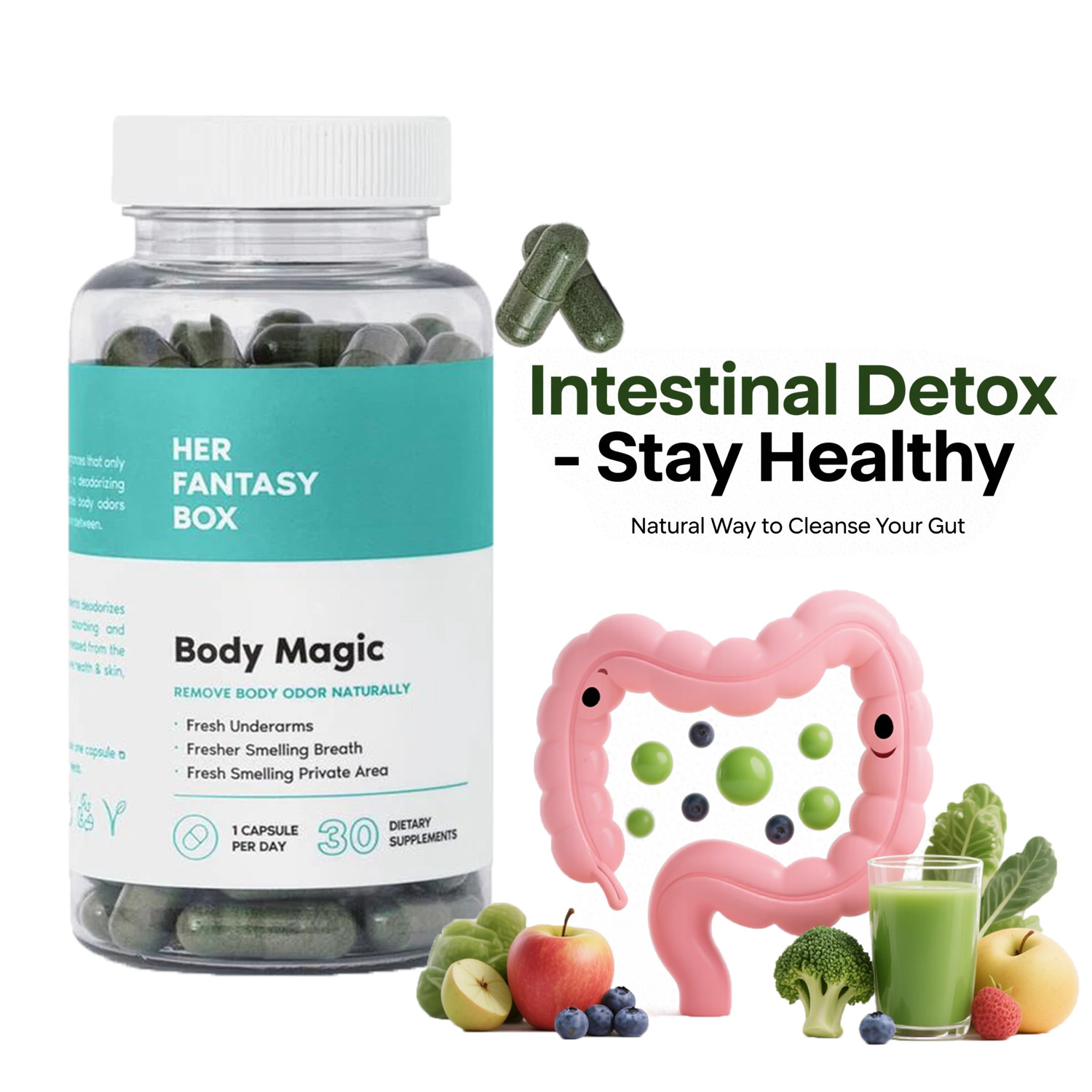 Her Fantasy Box | Body Magic Chlorophyll – 30 Capsules