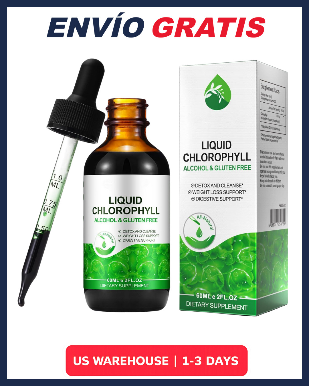 Clorofila Liquida Pura Oxigenar y Depurar La Sangre Desintoxicar El Organismo