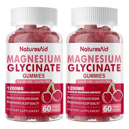 Magnesium Glycinate Gummies 1000mg Sugar Free 120ct 2 Pack