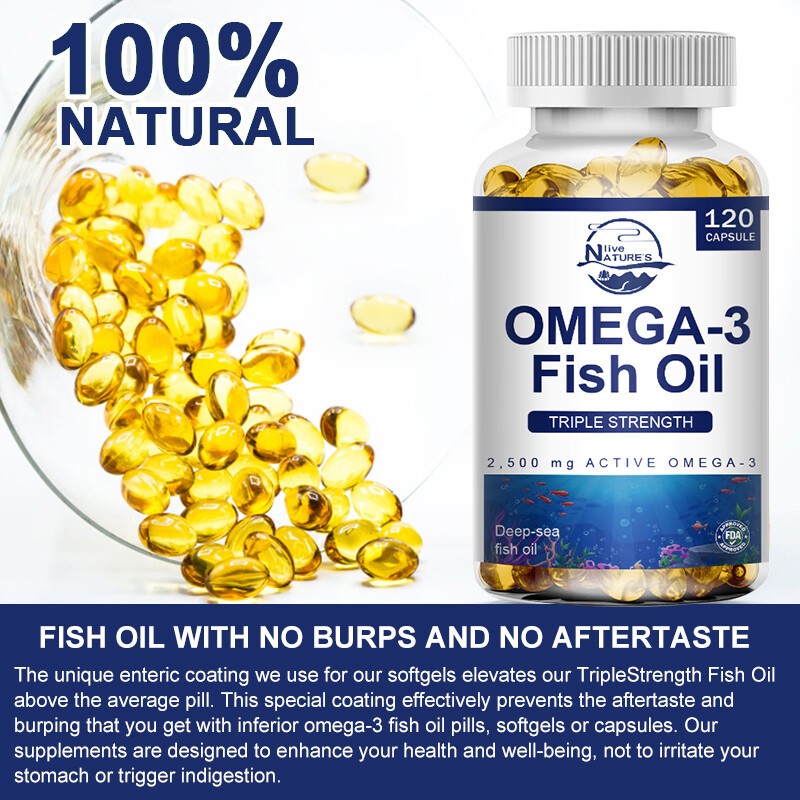 Omega 3 Fish Oil 240 Capsules 3600mg DHA & EPA – 3x Strength,Highest Potency