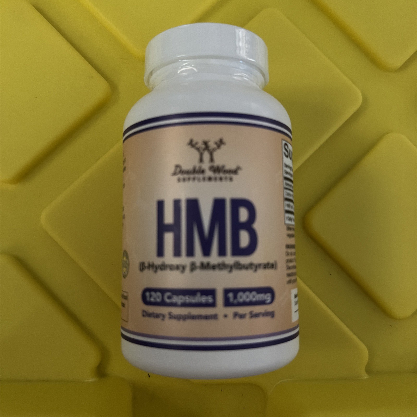 Double Woods Supplements | HMB | 120 Capsules | 1000 Mg | Exp 12/27