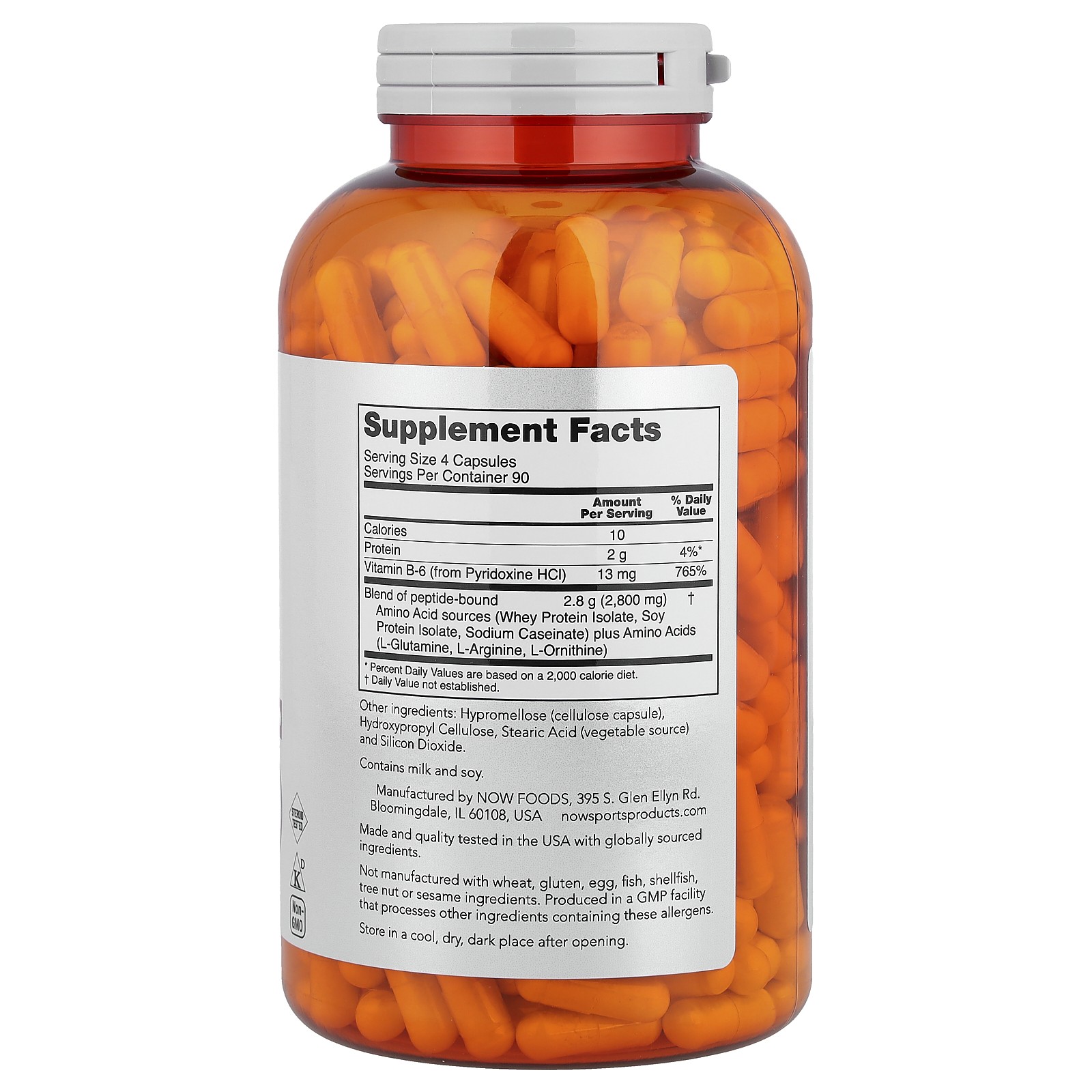 Now Foods Amino Complete 360 Capsules GMP Quality Assured