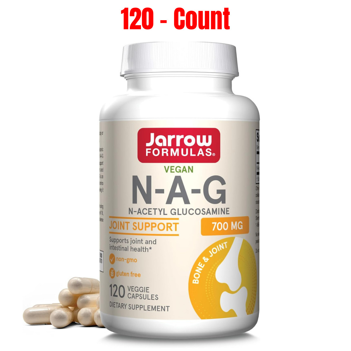 Jarrow Formulas® N-A-G 700 mg, N-Acetyl Glucosamine for Bone and Joint Support