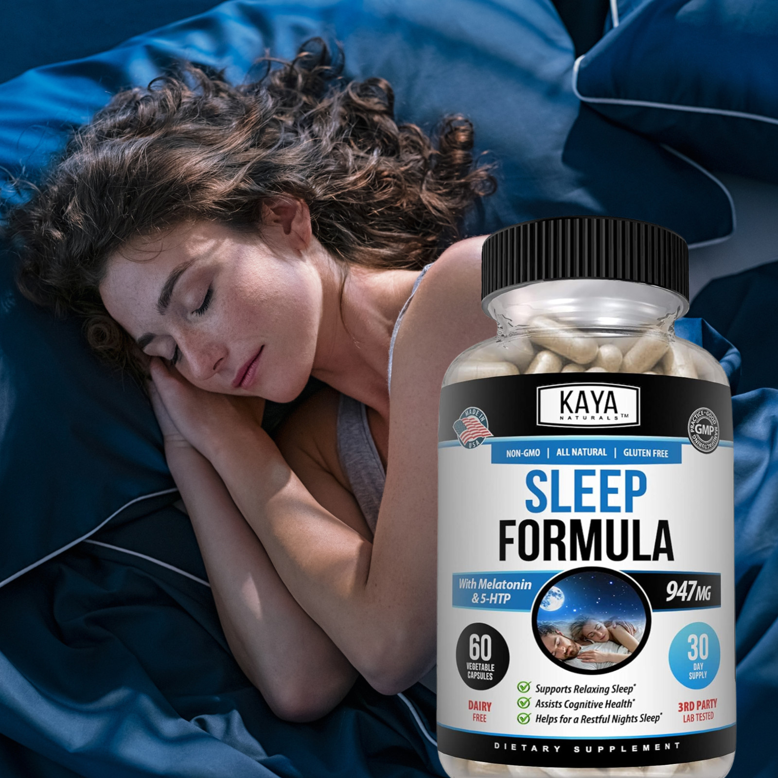(2 Pack) Deep Sleep Formula, Fall Asleep & Stay Asleep, Melatonin Sleeping Aid