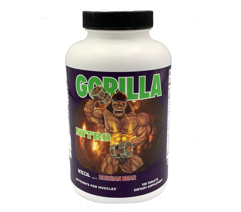 VITOL GORILLA NITRO (120 TABLET) muscle mass gainer growth recovery russian bear