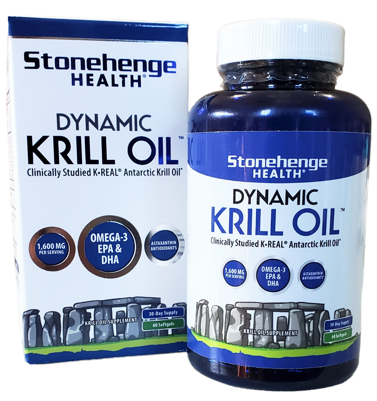 KRILL OIL Stonehenge K Real Antarctic Omega 3 EPA DHA Heart Brain Joint Support