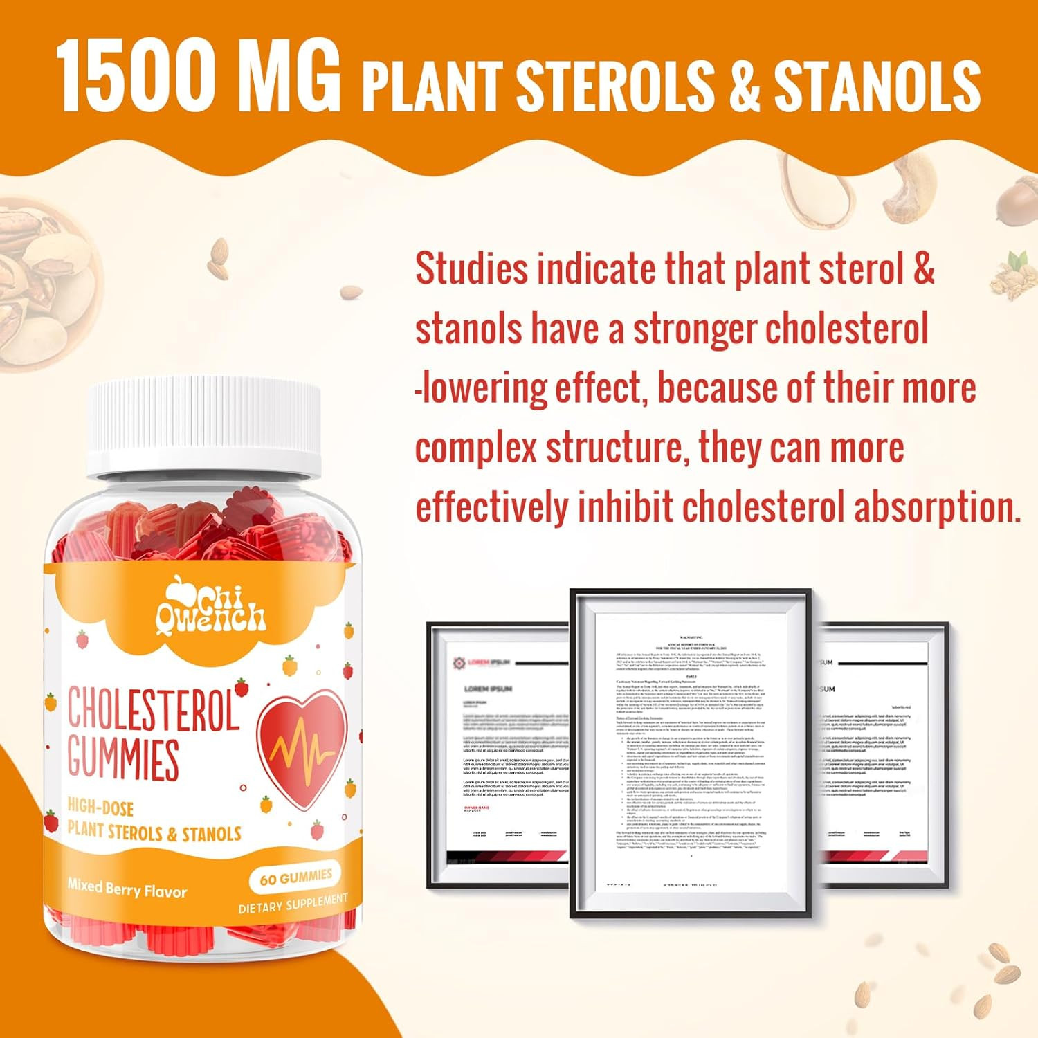 Cholesterol Supplements with 1500 Mg Plant Sterols & Stanols, Cholesterol Sup…