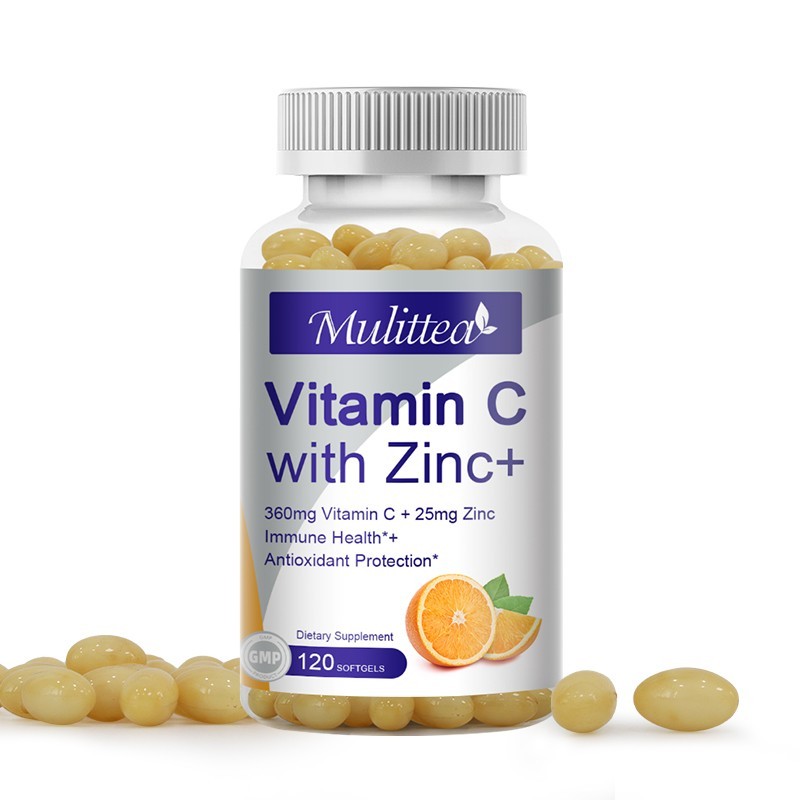 Vitamin C 120 Capsules Plus Zinc For Immune System Antioxidant Daily Supplement
