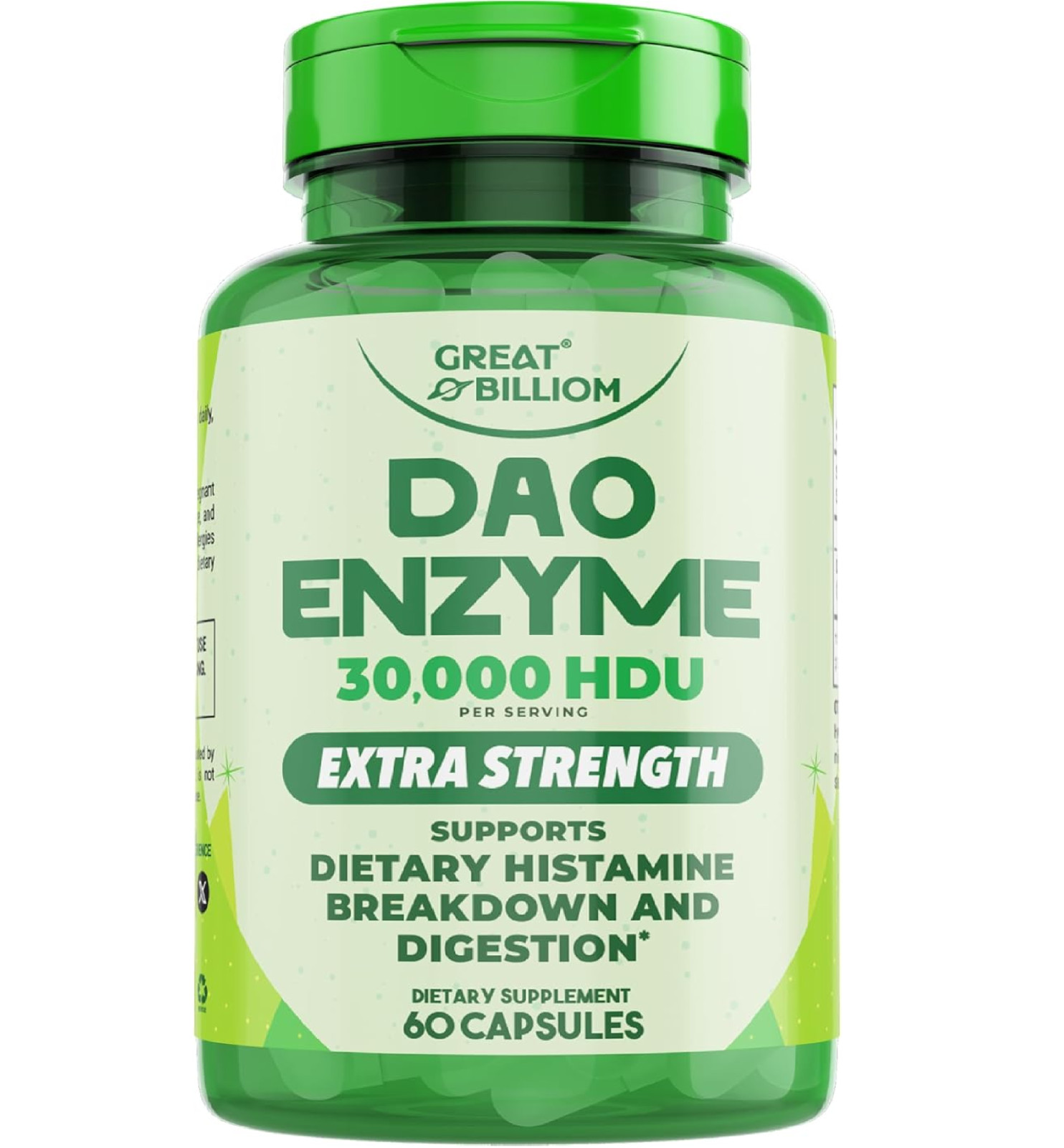 DAO Enzyme (Diamine Oxidase) – Digestive Enzymes for Women & Men – 30,000 HDU –