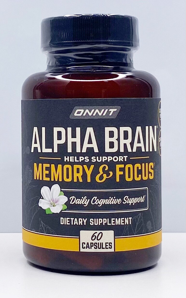 Onnit Labs Alpha Brain Memory & Focus Supplement 60 Capsules Caps Fresh 04/2025+