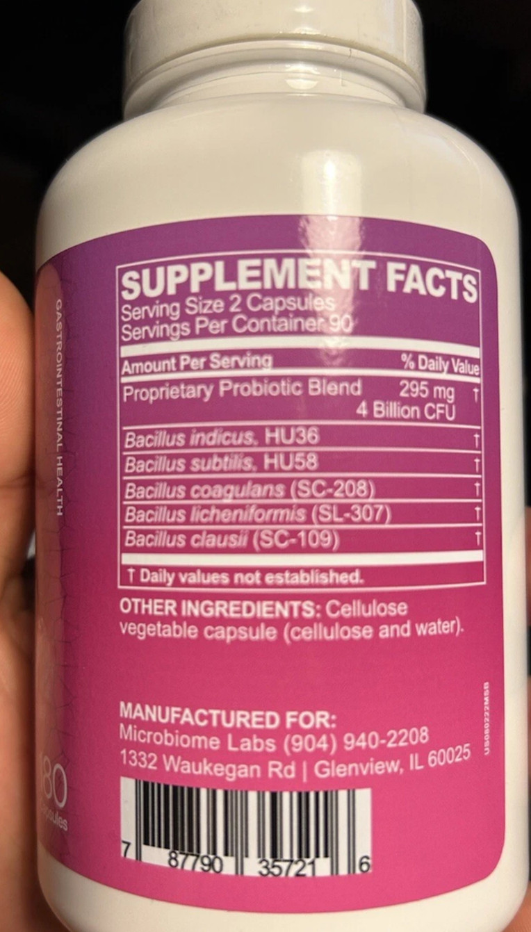 Microbiome Labs MegaSporeBiotic (180 Capsules) – Probiotic 7/27 Exp!!
