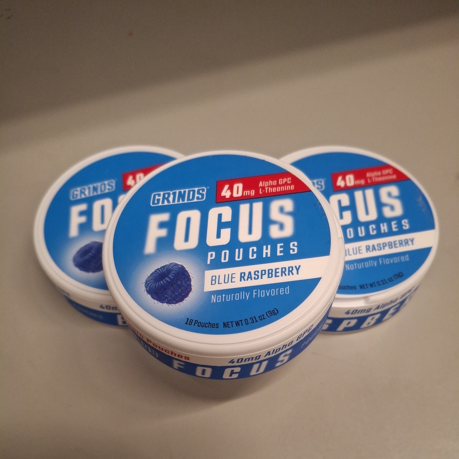 GRINDS Focus Pouches Naturally Flavored with Nootropic Ingredients 2027