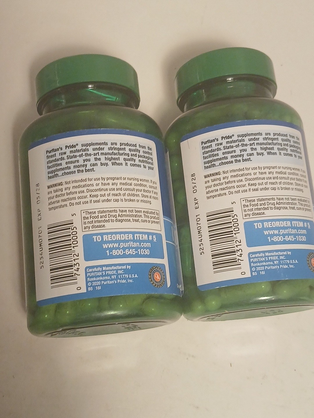 2 X Puritan’s Pride Non-GMO Soy Isoflavones 750mg Supplement 120 Caps (12c